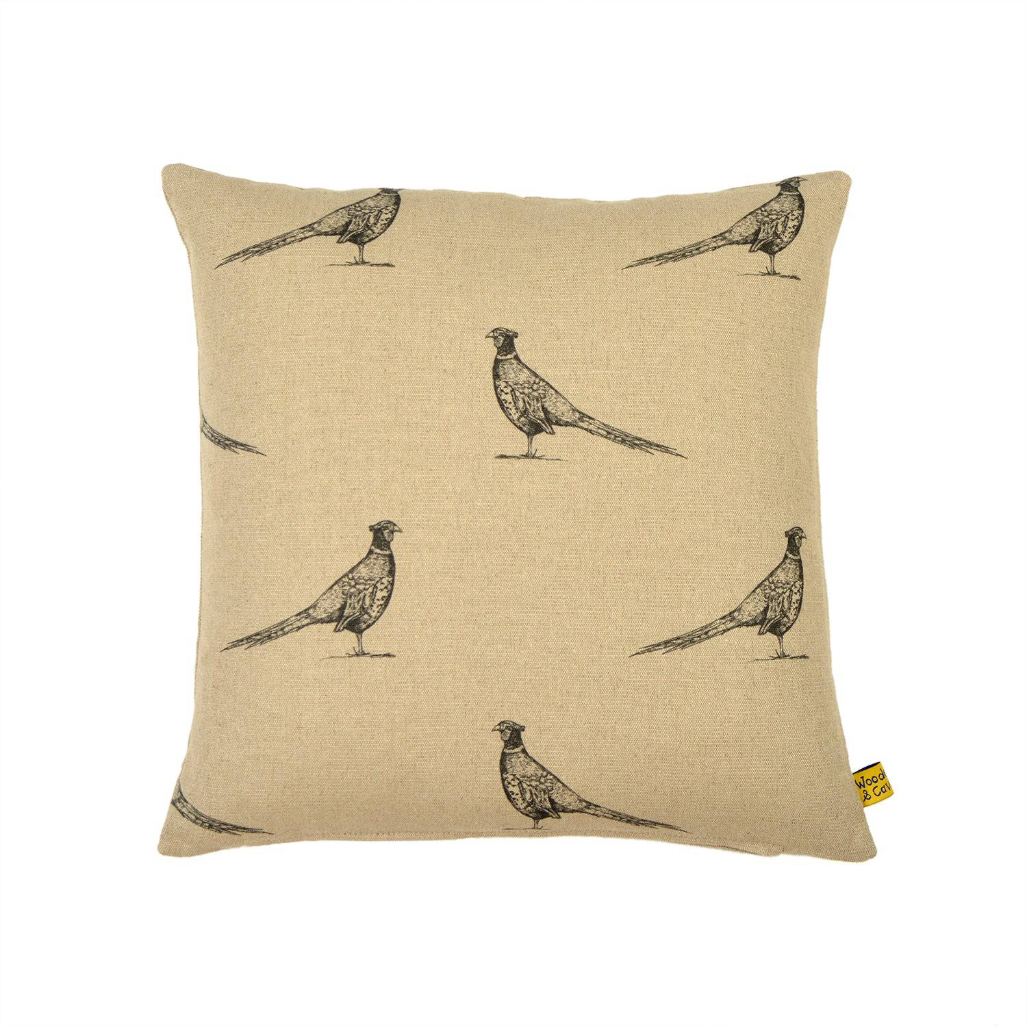 Pheasant Linen Cushion �C Sustainable & Handmade in Britain | 40cm & 50cm Sizes
