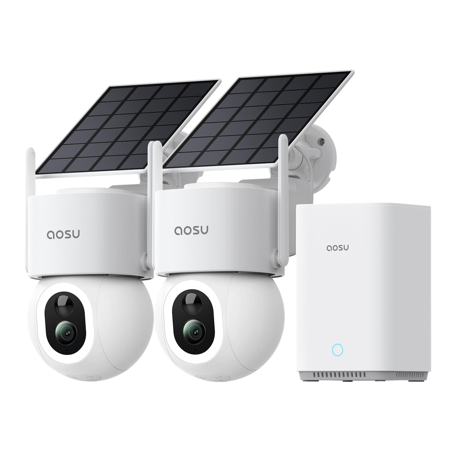 Überwachungskamera Außen 4K Solar Akku 360° PTZ mit Farb-Nachtsicht und KI-Erkennung
