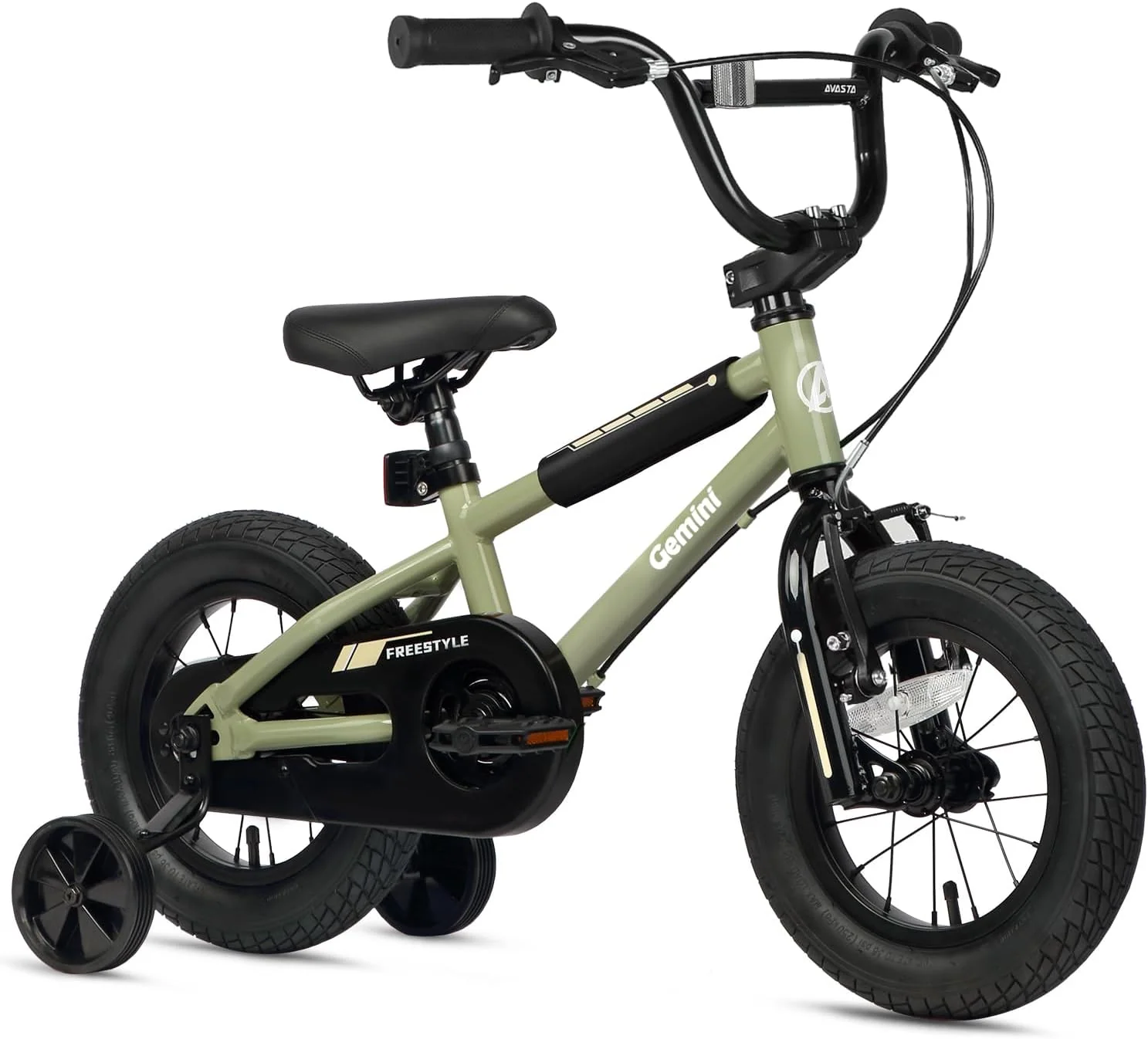 AVASTA Gemini 12 14 16 18 Zoll Kinderfahrrad BMX Style Fahrrad mit Stabilisatoren für 2-10 Jahre alte Kleinkinder Jungen Mädchen, Mehrere Farben