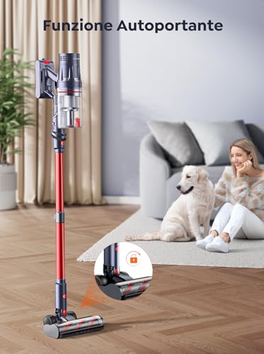 INTETURE Aspirapolvere Senza Fili potente,45Kpa/550W/60Mins Scopa Elettrica Senza Fili con Touchscreen Intelligente e Anti Avvolgimento,Aspirapolvere Senza Fili per Pavimenti/Tappeti/Peli Animali : Amazon.it: Casa e cucina