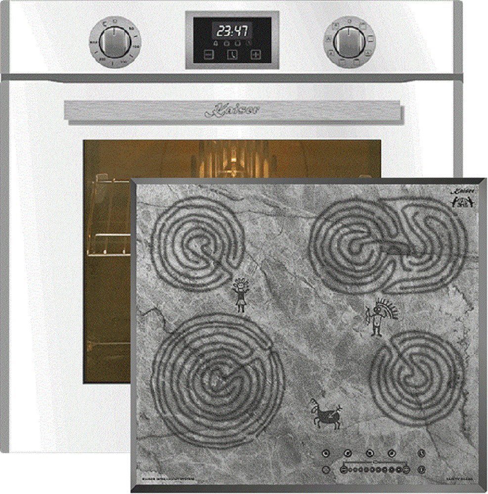 Backofen-Set Herd Set Autark Elektro Einbau Backofen, 10 Funktionen+Glaskeramikkochfeld 60 cm EH 6326 W+KCT 6715 F Ära.