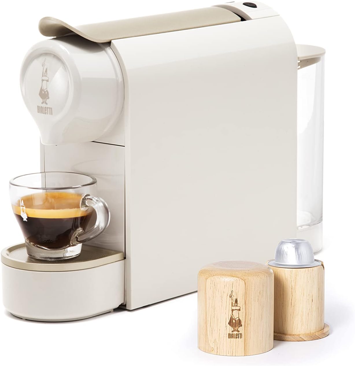 Bialetti Gioia, Macchina Caffè Espresso per Capsule in Alluminio, Incluse 64 Capsule, Funziona Esclusivamente con Capsule, Rosso