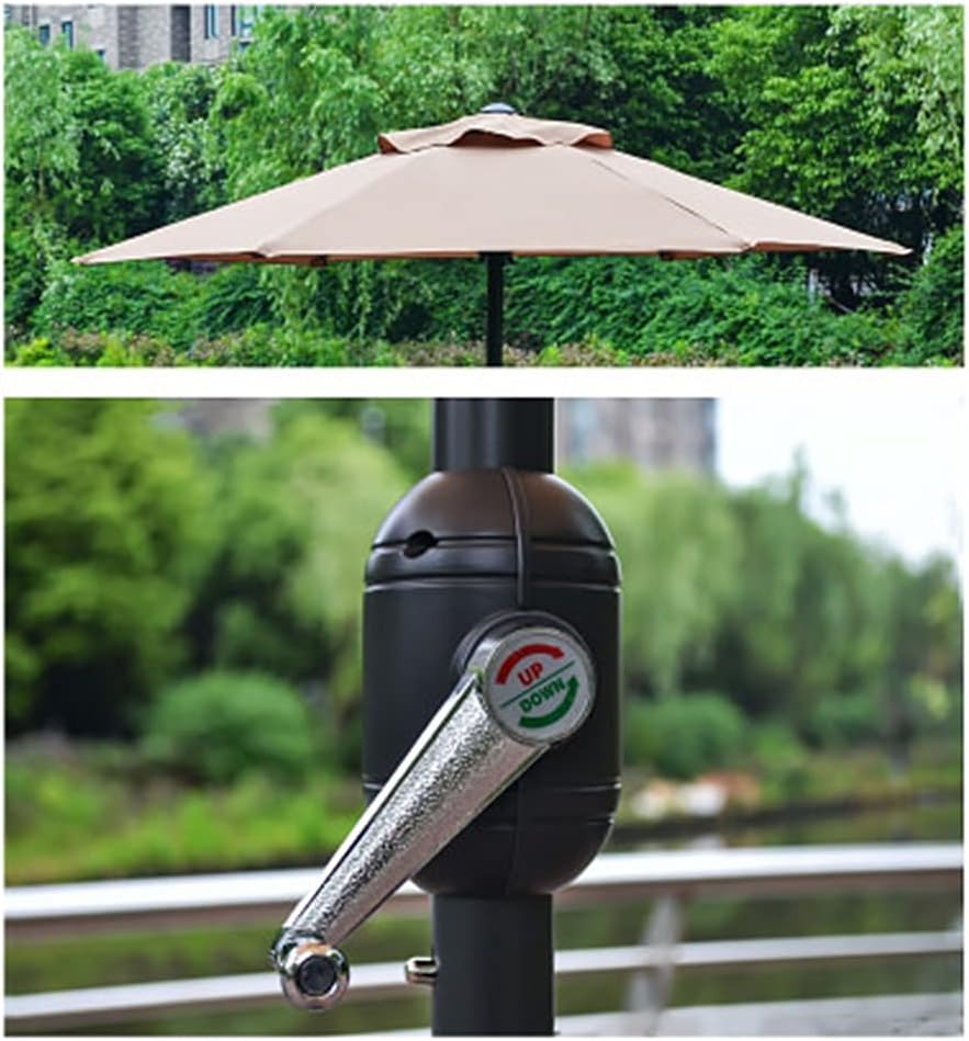 Garten Parasols ft Patio Outdoor Garten Regenschirm UV -Schutz 8 Rippen wasserdicht und Winddicht