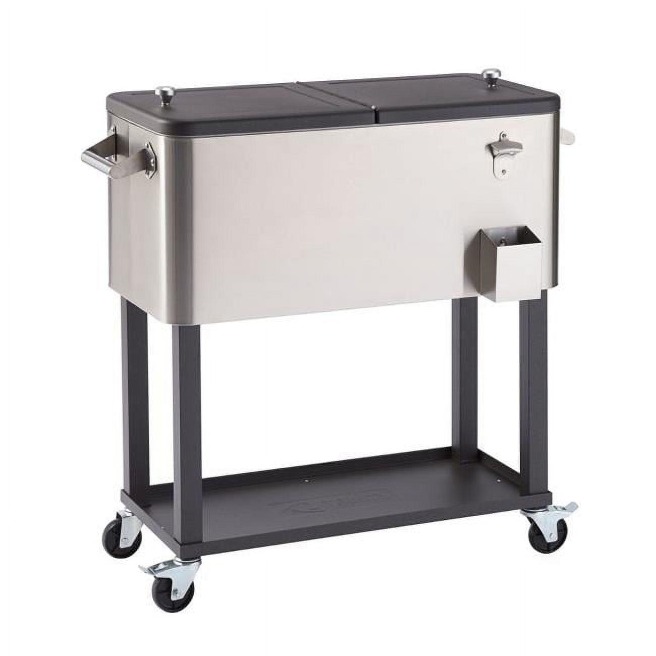 Trinity TXK 0804 100 Qt Stainless Steel Cooler with Shelf & Opener, Dark Bronze Finish