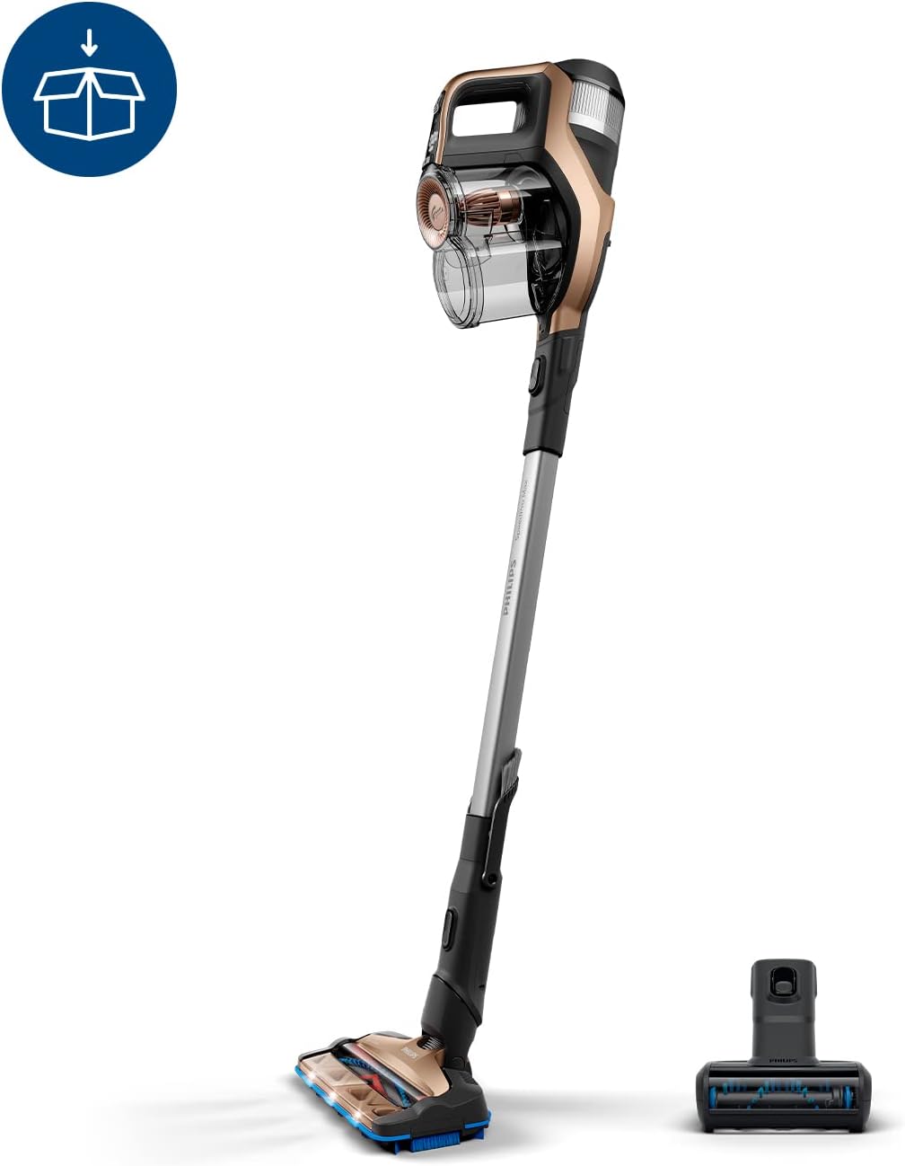 SpeedPro Max Aspirapolvere per scopa senza fili, con spazzola di aspirazione a 360°, fino a 65 min di autonomia (FC6826/01)