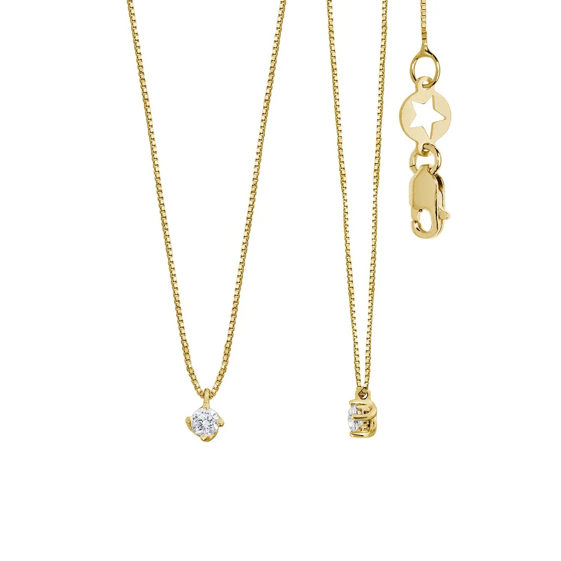 Collana oro giallo Gioielli Comete GLB 1686 G brillante ct 0,15