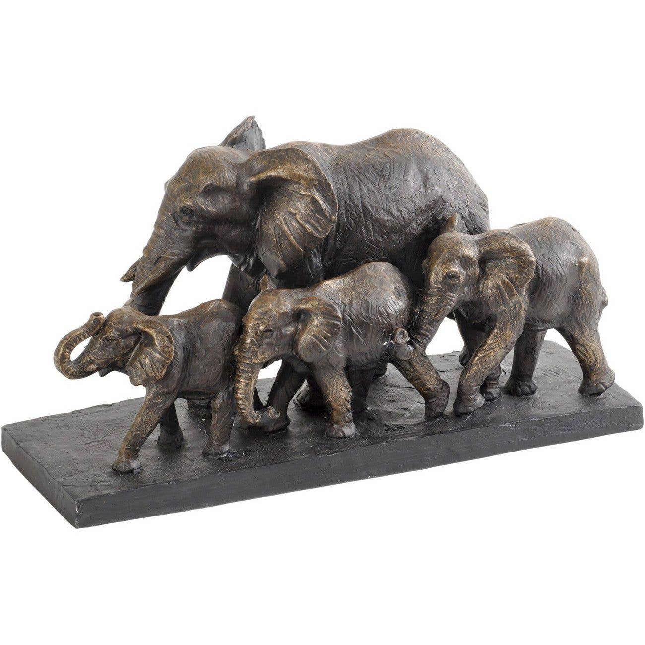 Antique Bronze Parade of Elephants Sculpture �C A Symbol of Strength & Unity