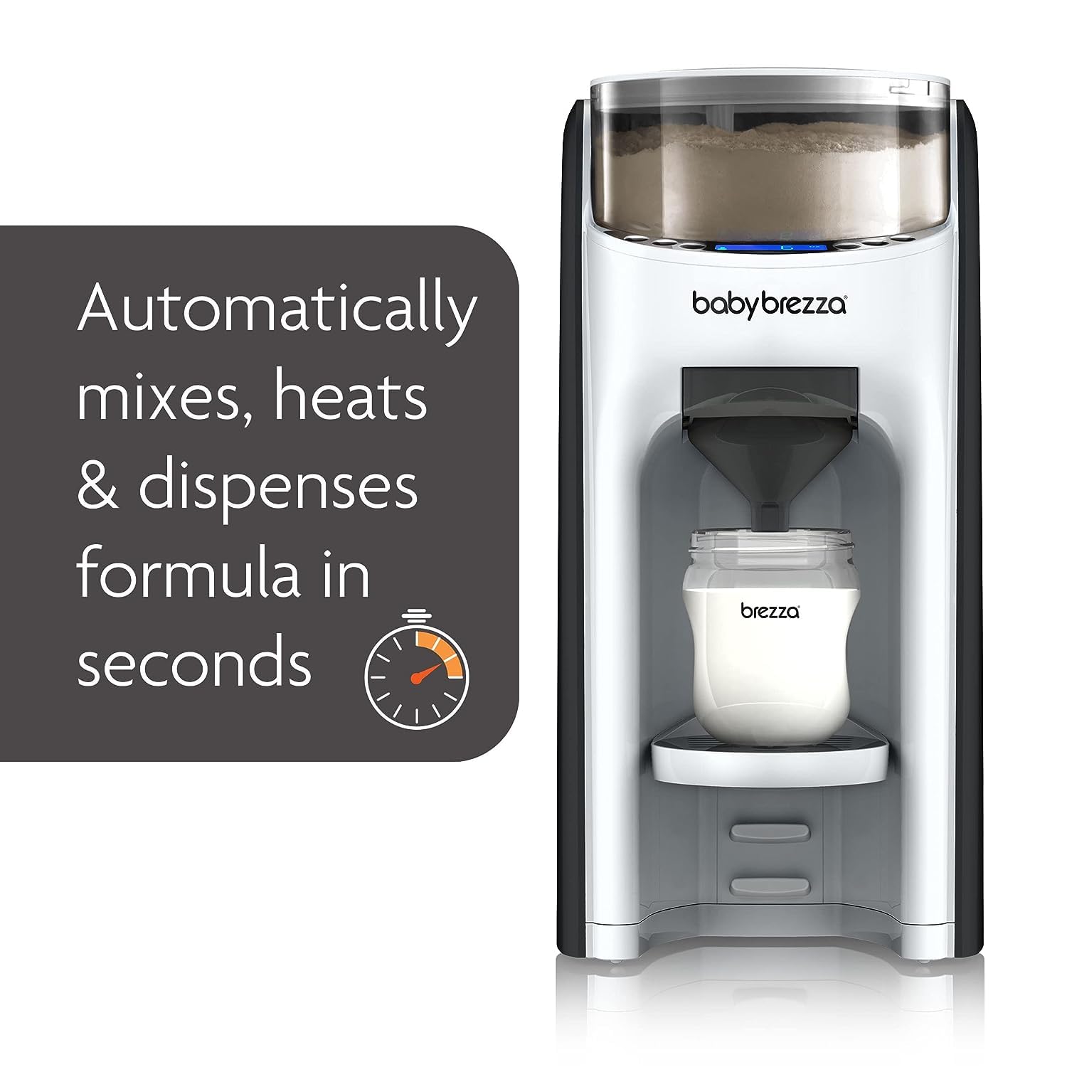 Baby Brezza Formula Pro Advanced Dispenser, Automatic Warm Formula Maker, BPA-Free, White