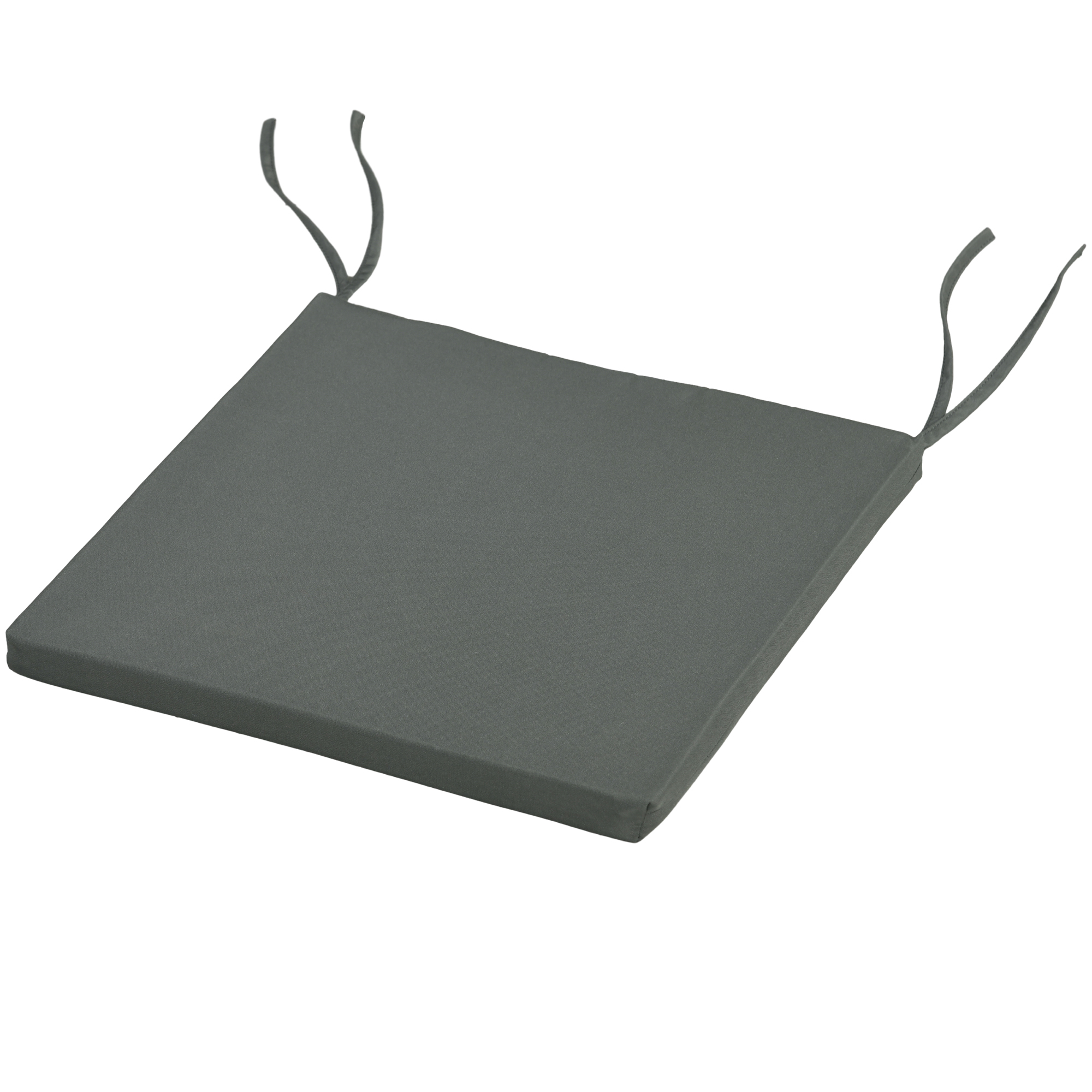 Outsunny Set mit 6 Gartenstuhlkissen Outdoor Polsterung 3 cm Polyesterstoff Maße 42L x 42B cm Dunkelgrau