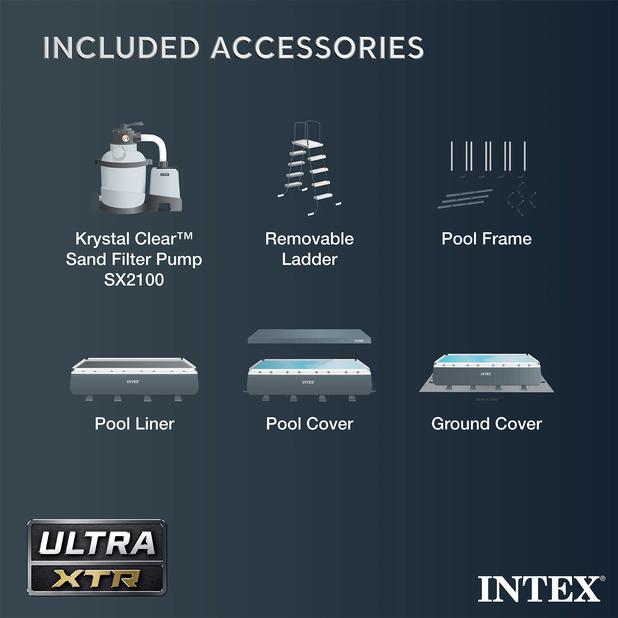 INTEX 24ft x 12ft x 52in Ultra XTR Above Ground Pool, Floats (2 Pack), & Inflatable Cooler