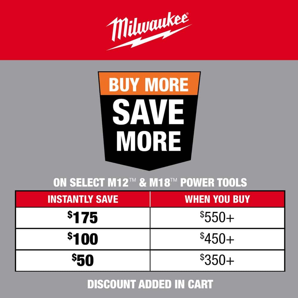 Milwaukee M12 FUEL 3/8&prime;&prime; Cordless Brushless Stubby Impact Wrench, 250 ft lbs Torque, Tool Only