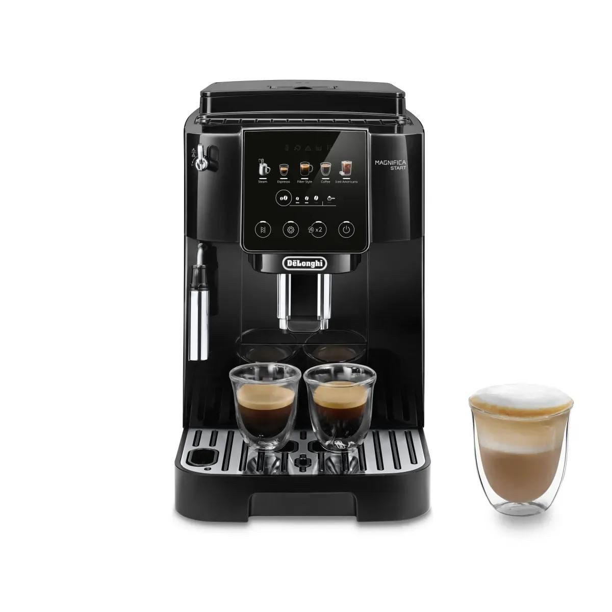 Kaffeevollautomat Magnifica Start Pop ECAM220.51.B - 5 Rezepte, Milchschaumdüse, schwarz