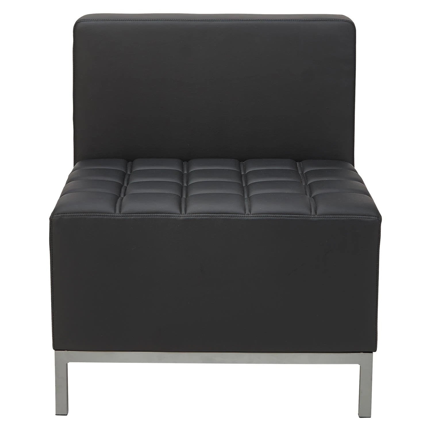 Alera QUB Series Armless L Sectional, Black