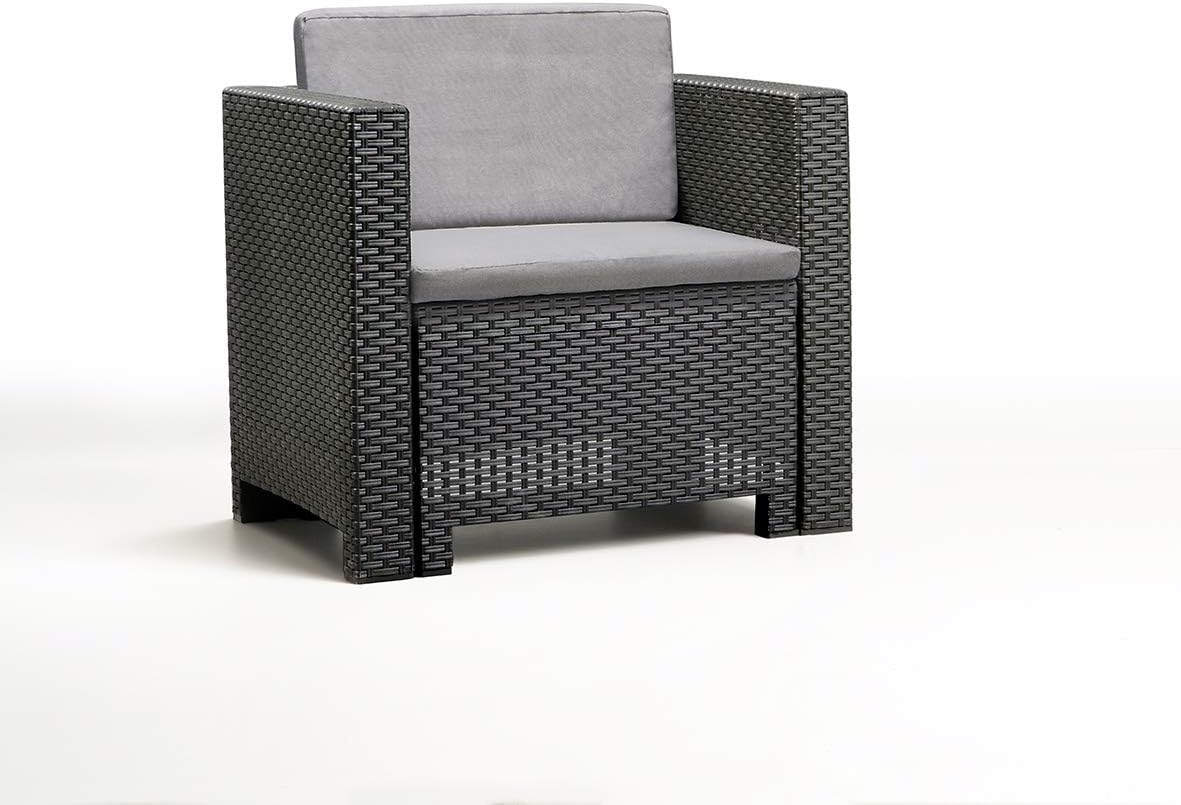 Bica 9017.4 Living Room Set, Anthracite, 279 x 155 x 64 cm