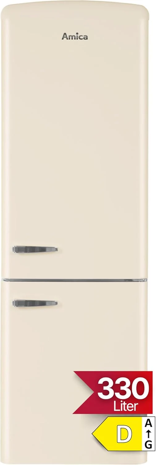 Amica Retro Kühl-Gefrierkombination 330L 199 x 60 x 72,5 cm KGCR 387 109 B