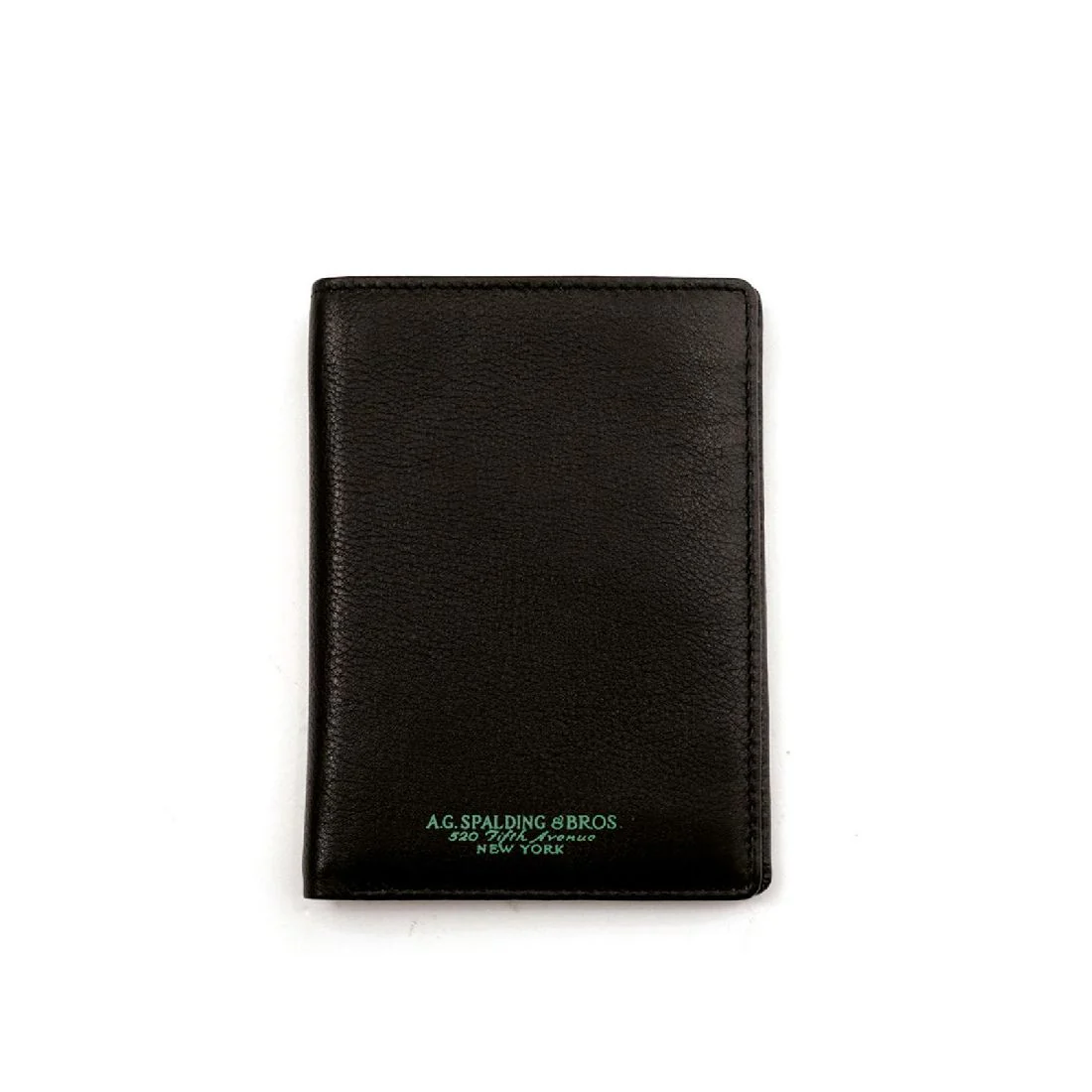 Portafoglio Spalding & Bros Manhattan verticale 8c nero e verde 175450F477
