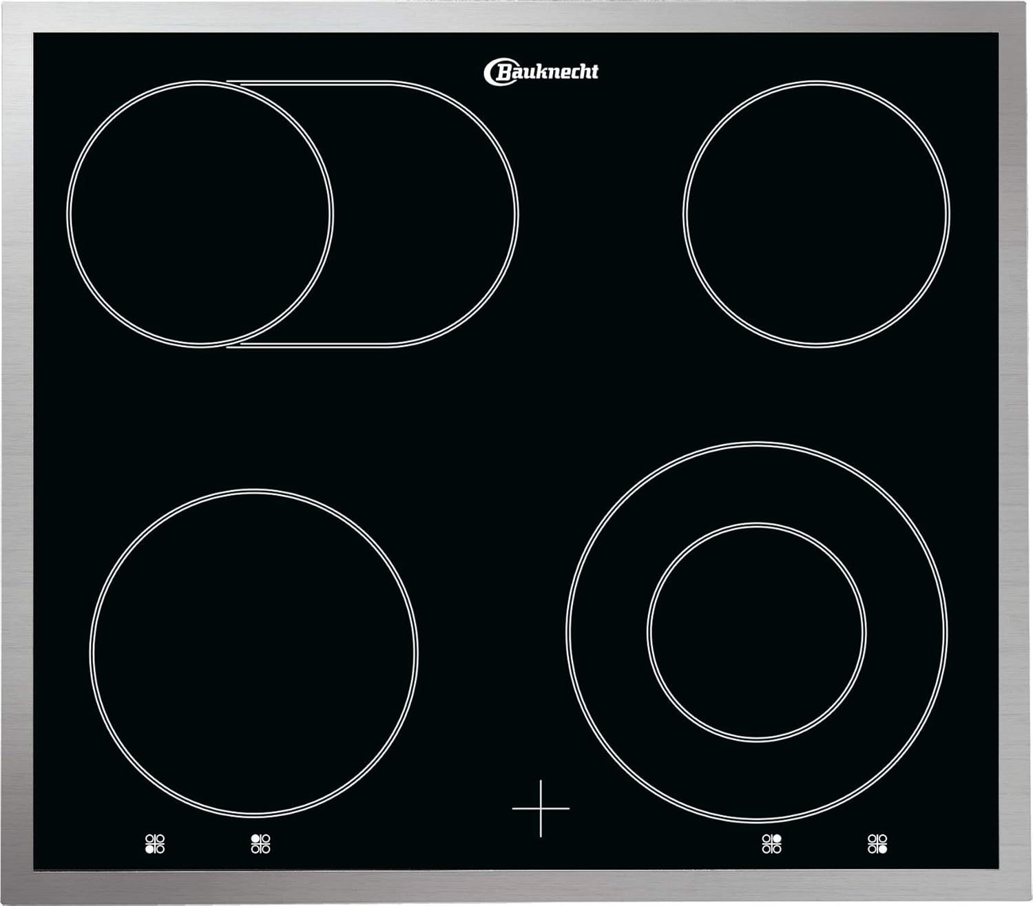 Bauknecht HEKO 566 Pyro Herd-Kochfeld-Kombination /Glaskeramik-Kochfeld (60 cm) / Pyrolyse-Selbstreinigungssystem / Multi-Level-Kochen / Backauszug mit 2 Ebenen, Schwarz