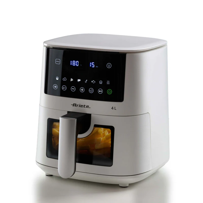 Friggitrice ad aria 4L 1400W - 9 programmi - Funzione Shake e Grill - Bianco