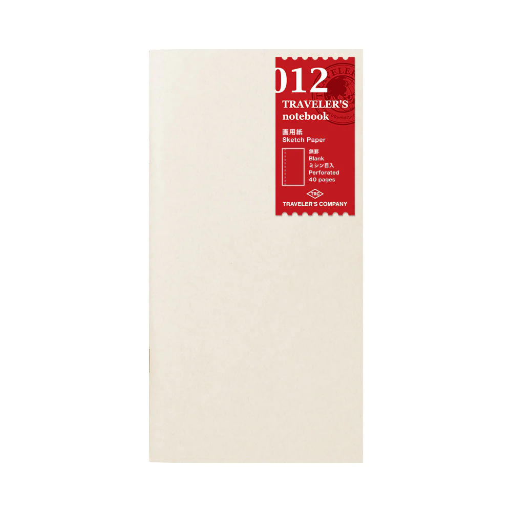 Traveler's Company - Traveler's Notebook Refill - Regular Size - Sketch Paper 012