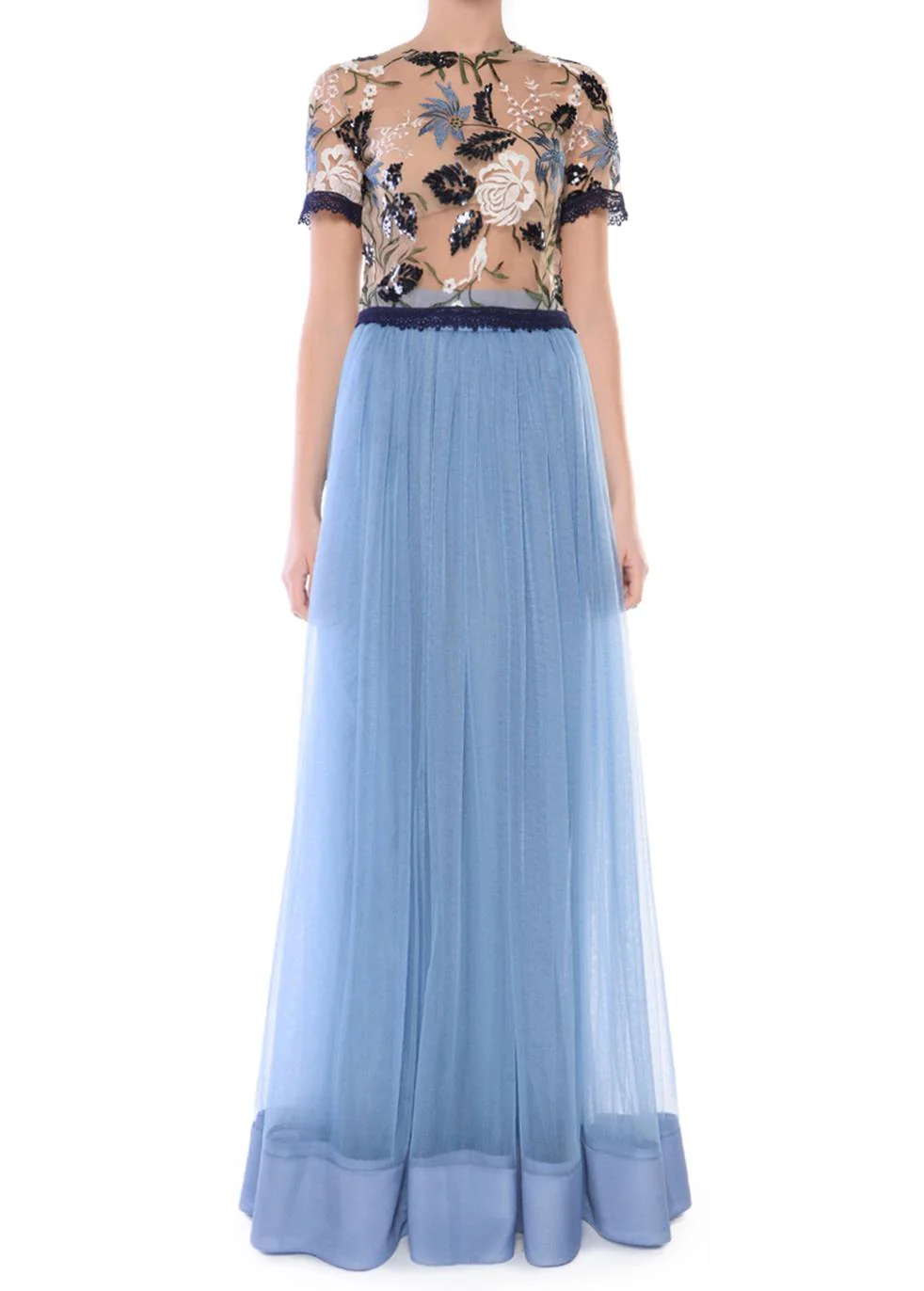 Ariana Dusty Blue Maxi Tulle Skirt