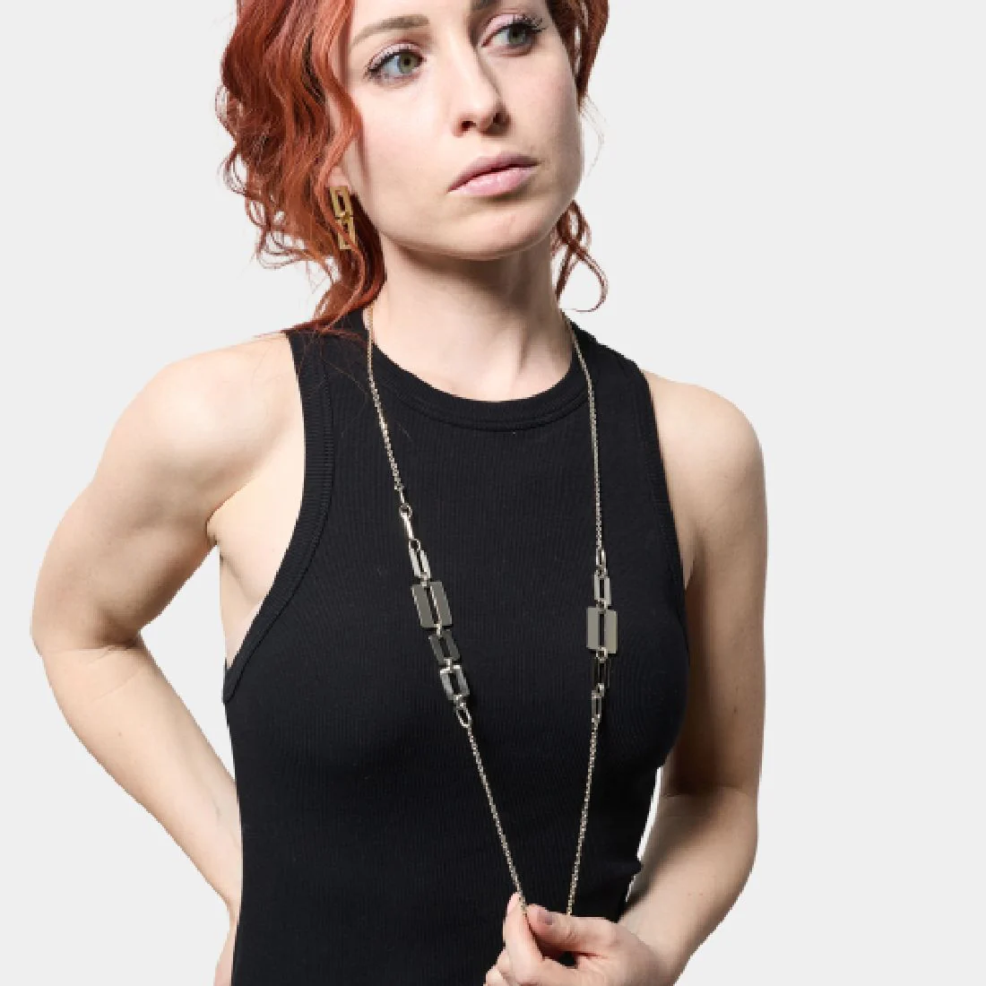 Collana lunga Unoaerre maglie rettangolari 2654