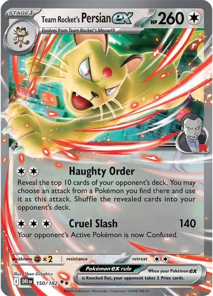Team Rocket's Persian ex (150/182) (DRI)