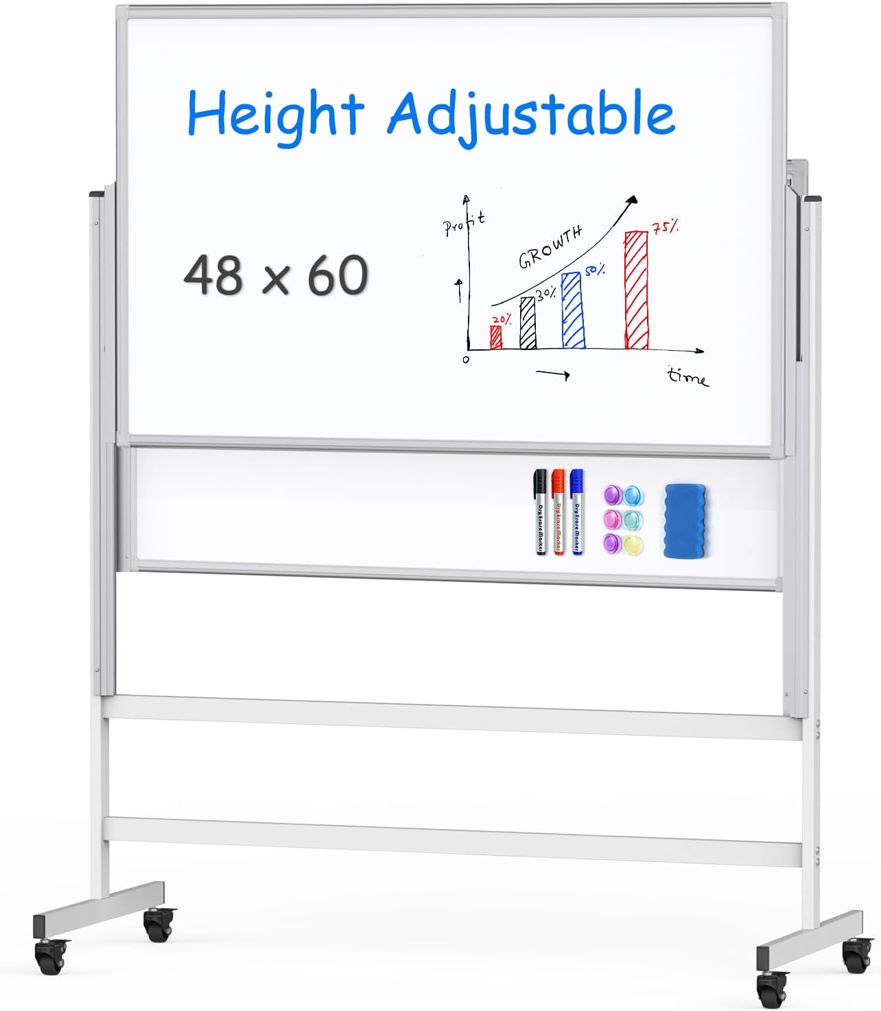 maxtek Rolling Whiteboard, 48