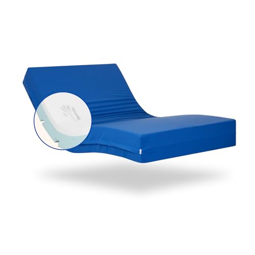 Geriafy   Materasso singolo antidecubito per ospedale articolato | 3 cm Viscoelastico | Tessuto sanitaria impermeabile (90x190) : Amazon.it: Casa e cucina