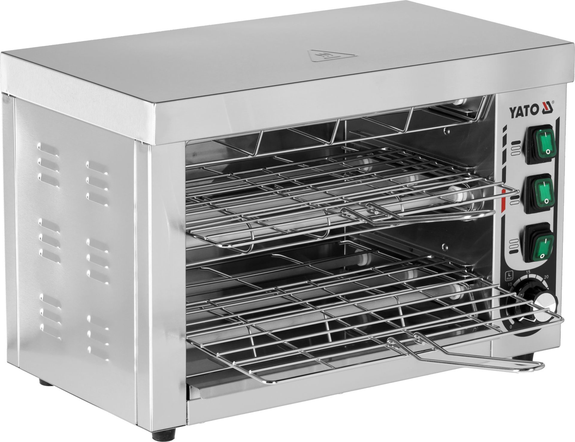 Elektrogrill Gastro Salamander, Ofen, Quarzgrill, Überbackgerät 3000W 490x300x330mm