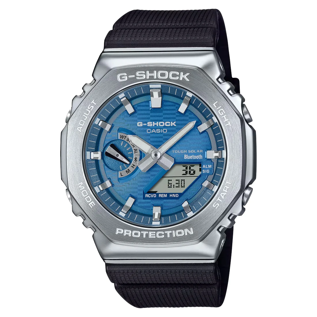 Orologio G-Shock GBM-2100A-2BER blu acciaio solare e bluetooth