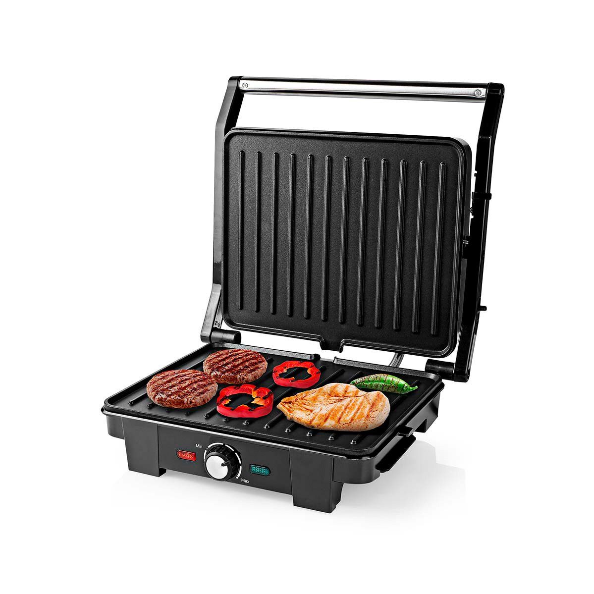 Paninigrill Kontaktgrill Grill Tischgrill Panini 2200W Anti-Haft-Beschichtung