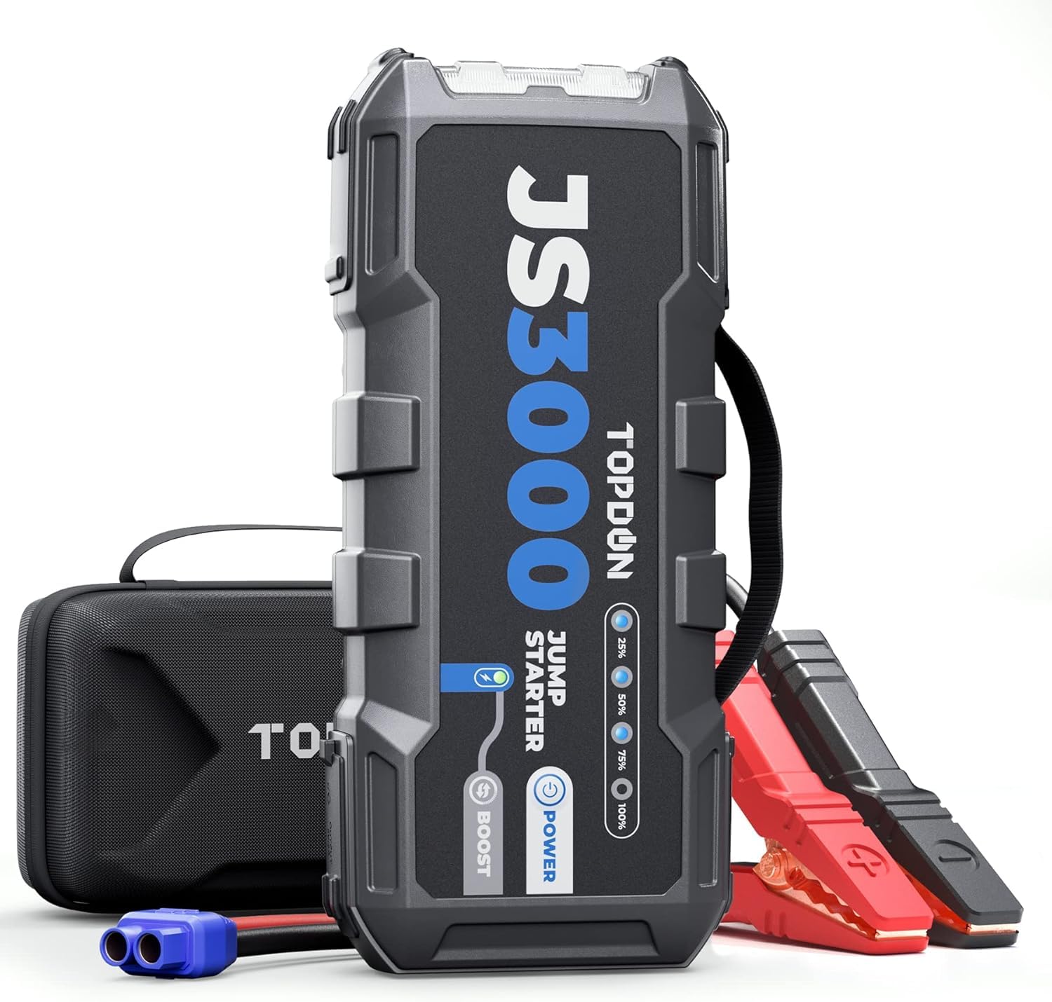 TOPDON JS3000 Starthilfe Powerbank für PKW 3000A für 9L Benzinmotoren und 7L Dieselmotoren