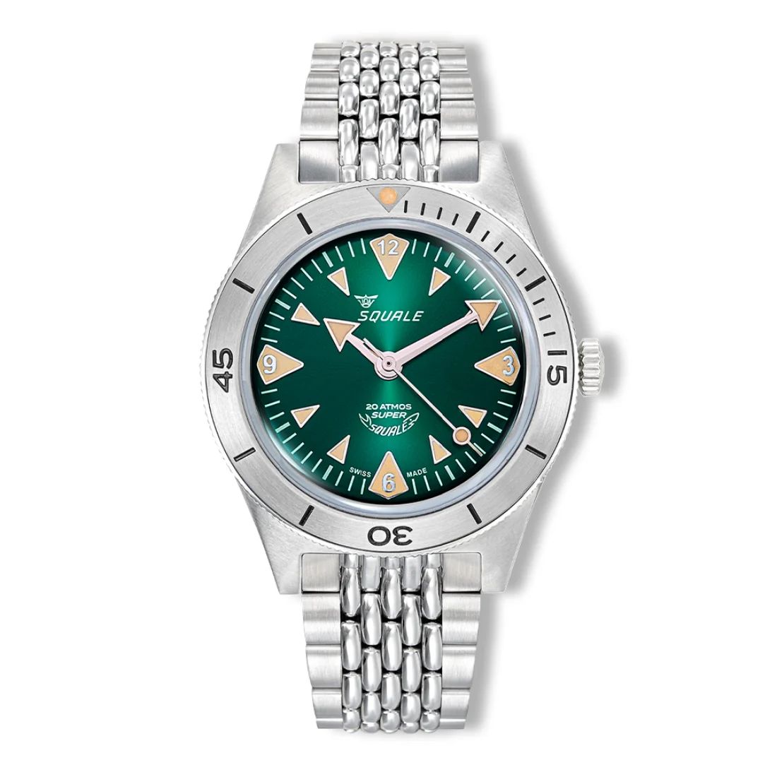 Orologio Super Squale verde sunray diver 200mt SUPERSSAGR.AC