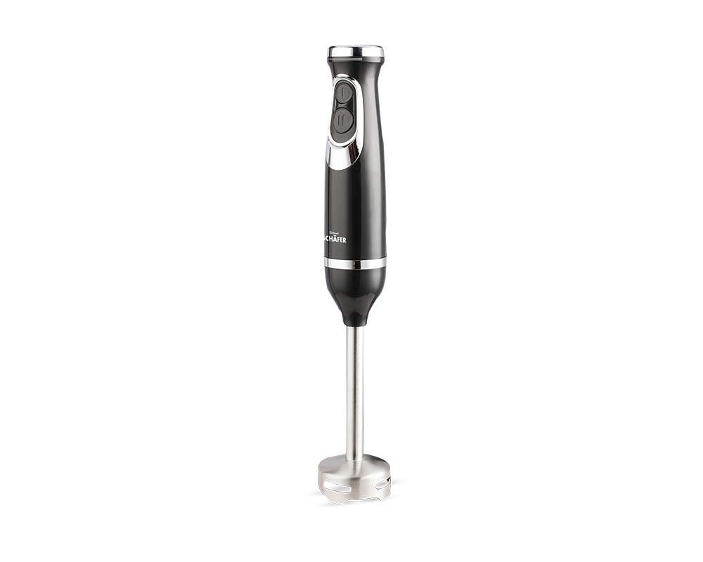 Stabmixer 600W Edelstahl-Mixstab mit stufenloser Speedreglung schwarz-silber