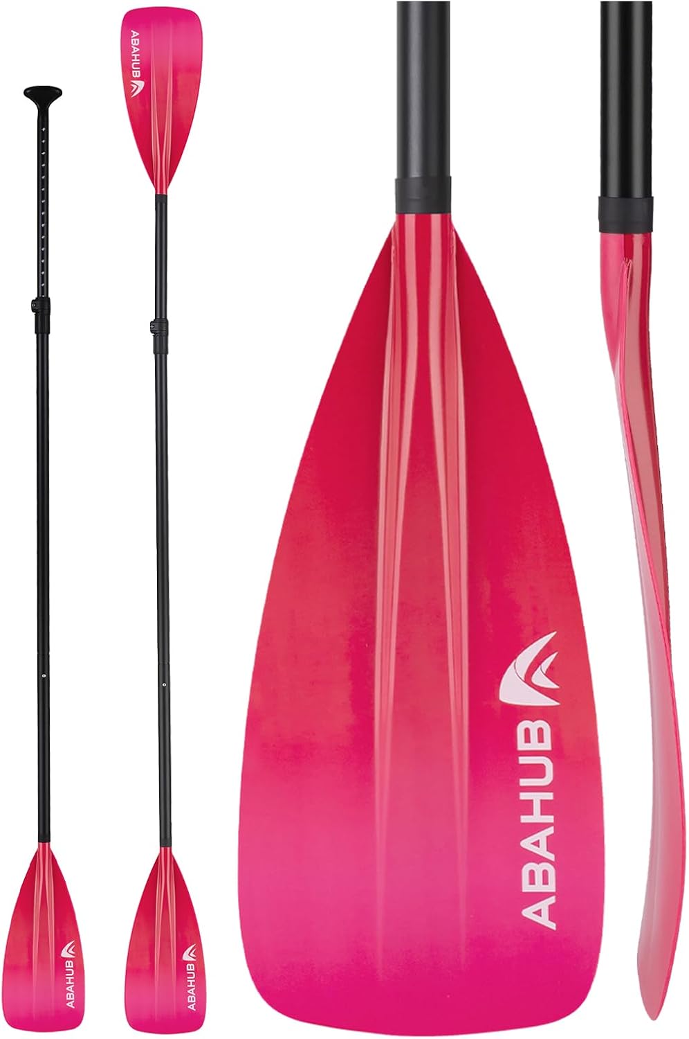 Abahub Pagaia SUP Alluminio Remi SUP Paddle Stand Up Paddle Telescopico 173-213 cm per Tavola da Surf Canoa SUP, Lama in Nylon di Plastica in Nero/Blu/Verde/Rosso/Arancione/Giallo