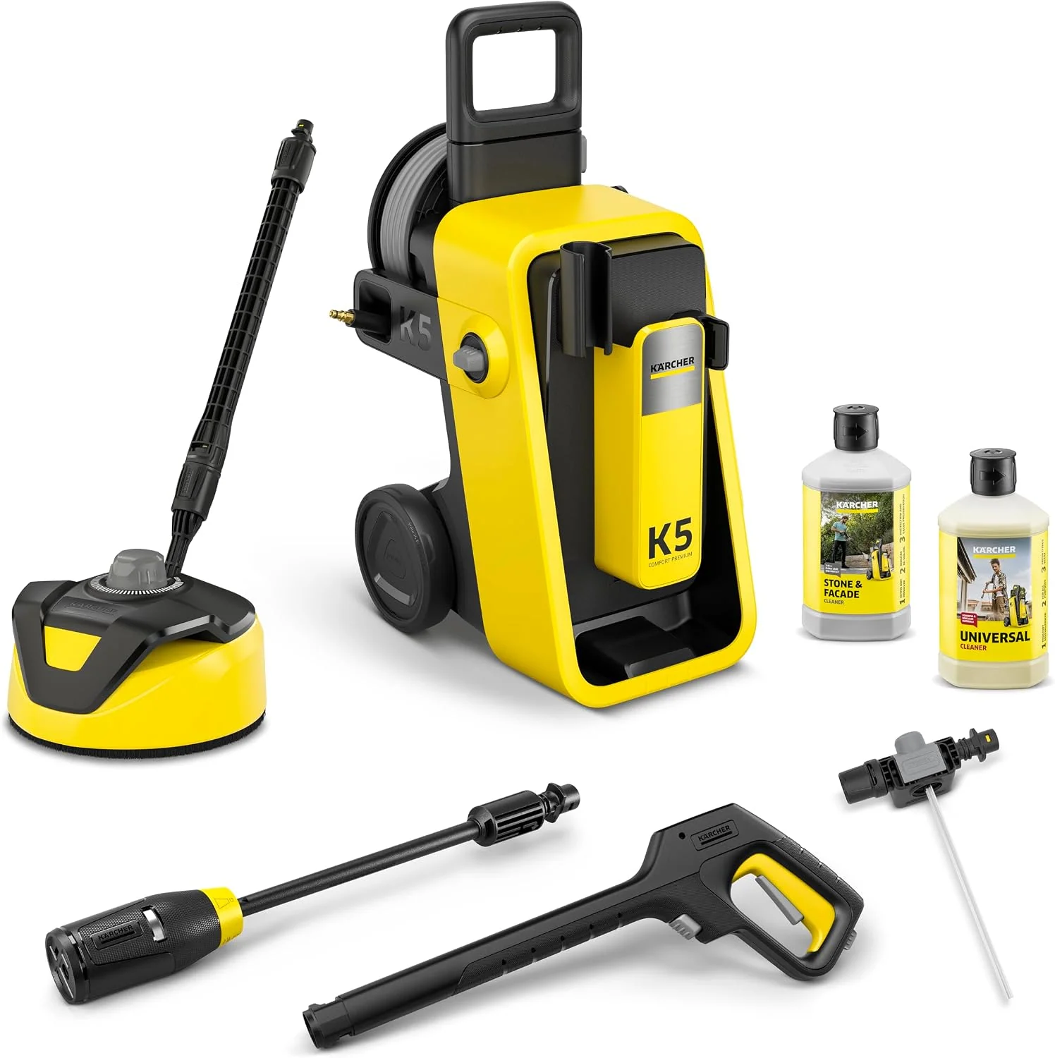 Kärcher Hochdruckreiniger K 5 Comfort Premium Home, 4-in-1 Multi Jet, Fördermenge: 500 l/h, 18,2 kg, Druck: 145 bar, Fläche: 40 m²/h, Schlauchtrommel