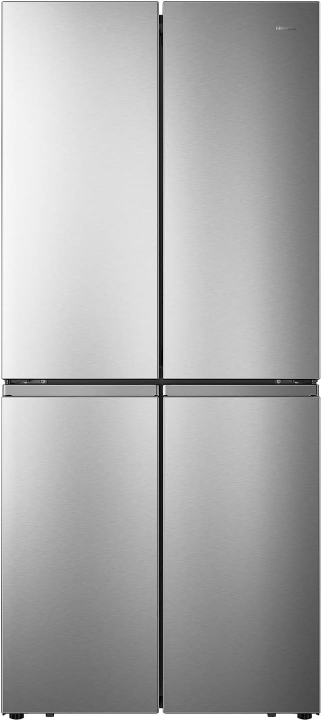 Hisense RF632N4BCE French Door Refrigerator, 485 Litres, Reduced Depth 70 cm, Stainless Steel, Total No Frost, Energy Class E