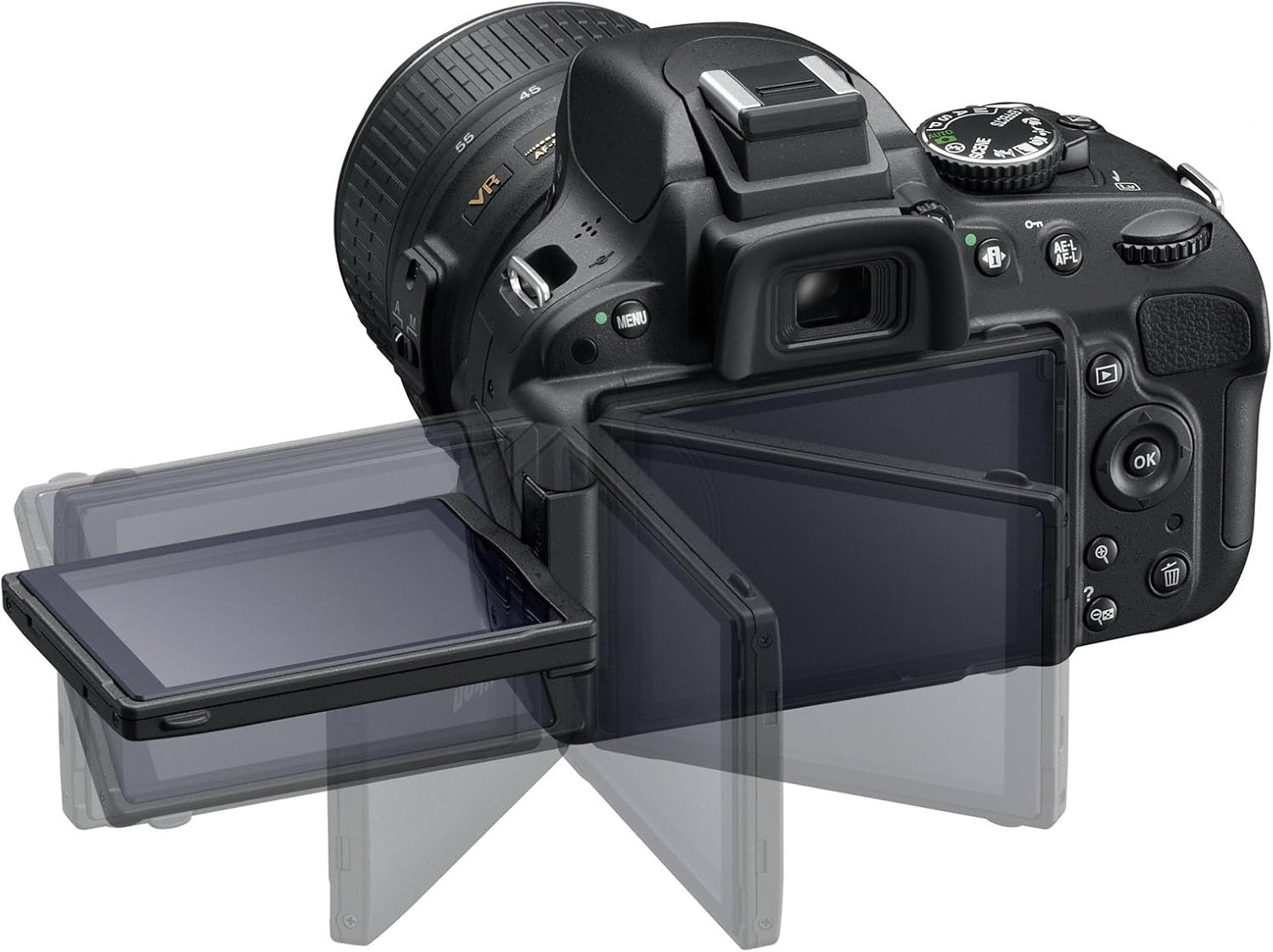 Nikon D5100 - Fotocamera digitale reflex con obiettivo VR 18-55 mm (16,2 MP) e schermo LCD da 3 pollici (Ricondizionato)