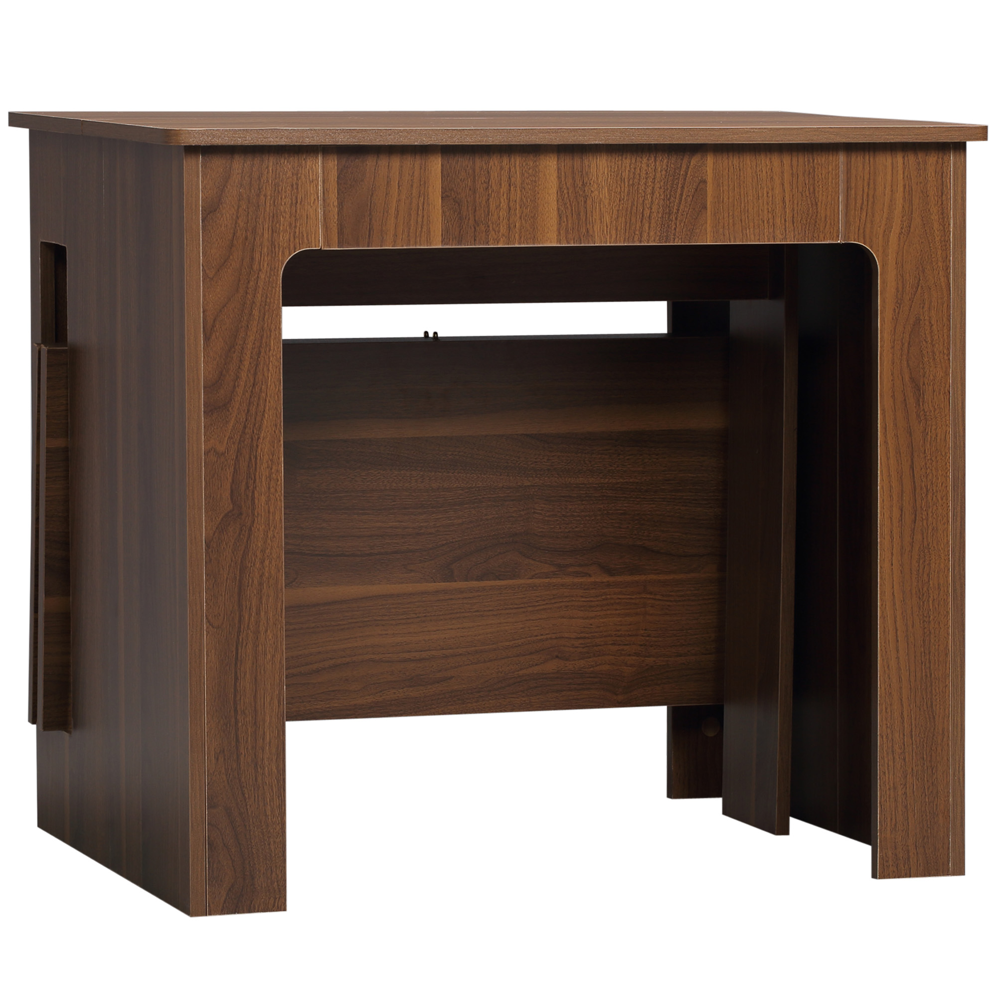 HOMCOM Ausklappbarer Esstisch Ausziehbarer Esstisch  Esstisch, mobil, modernes Design, 180cm x 85cm x 75cm, Braun