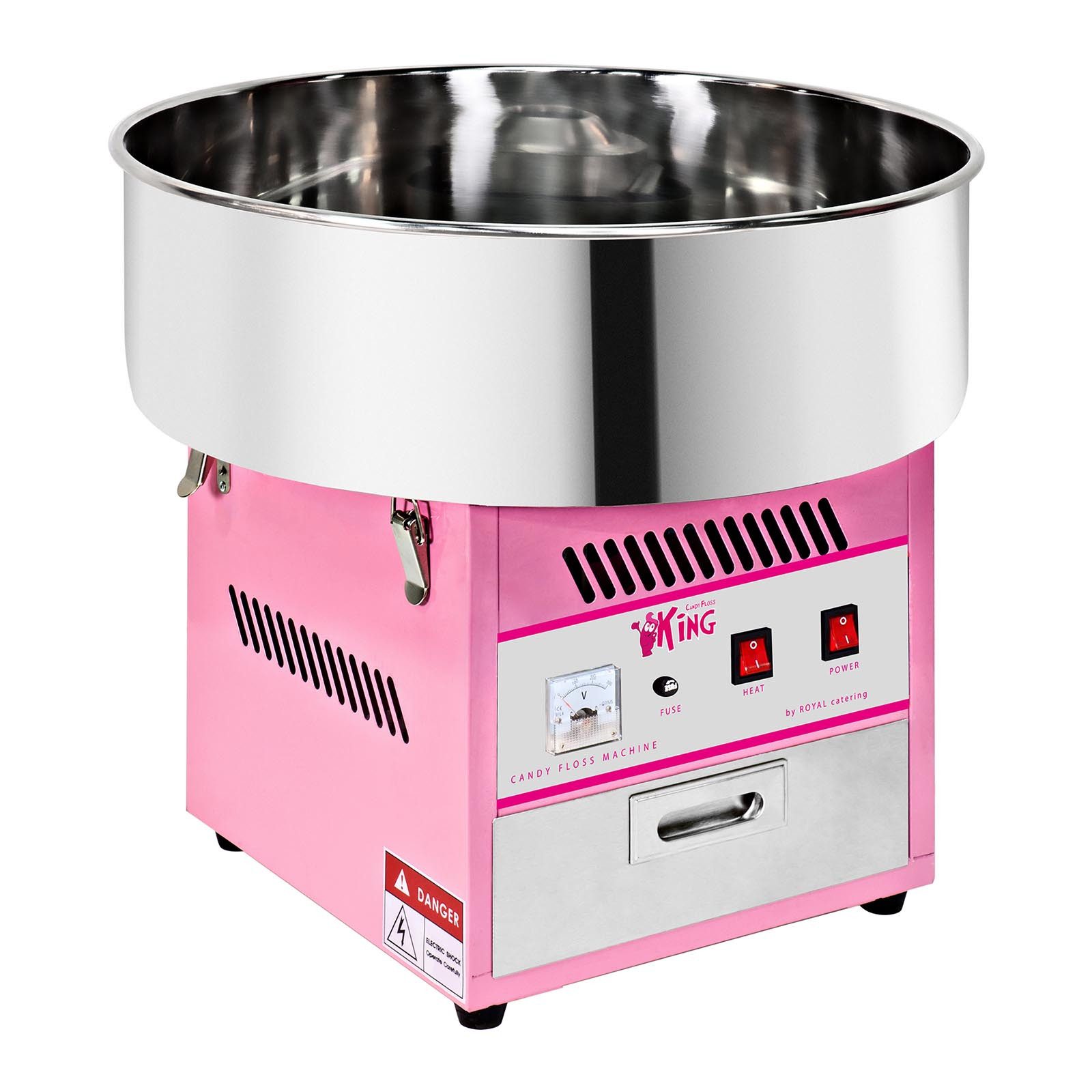 Zuckerwattemaschine Zuckerwattegerät 52 cm 1200 W Candy Maker pink Gastro