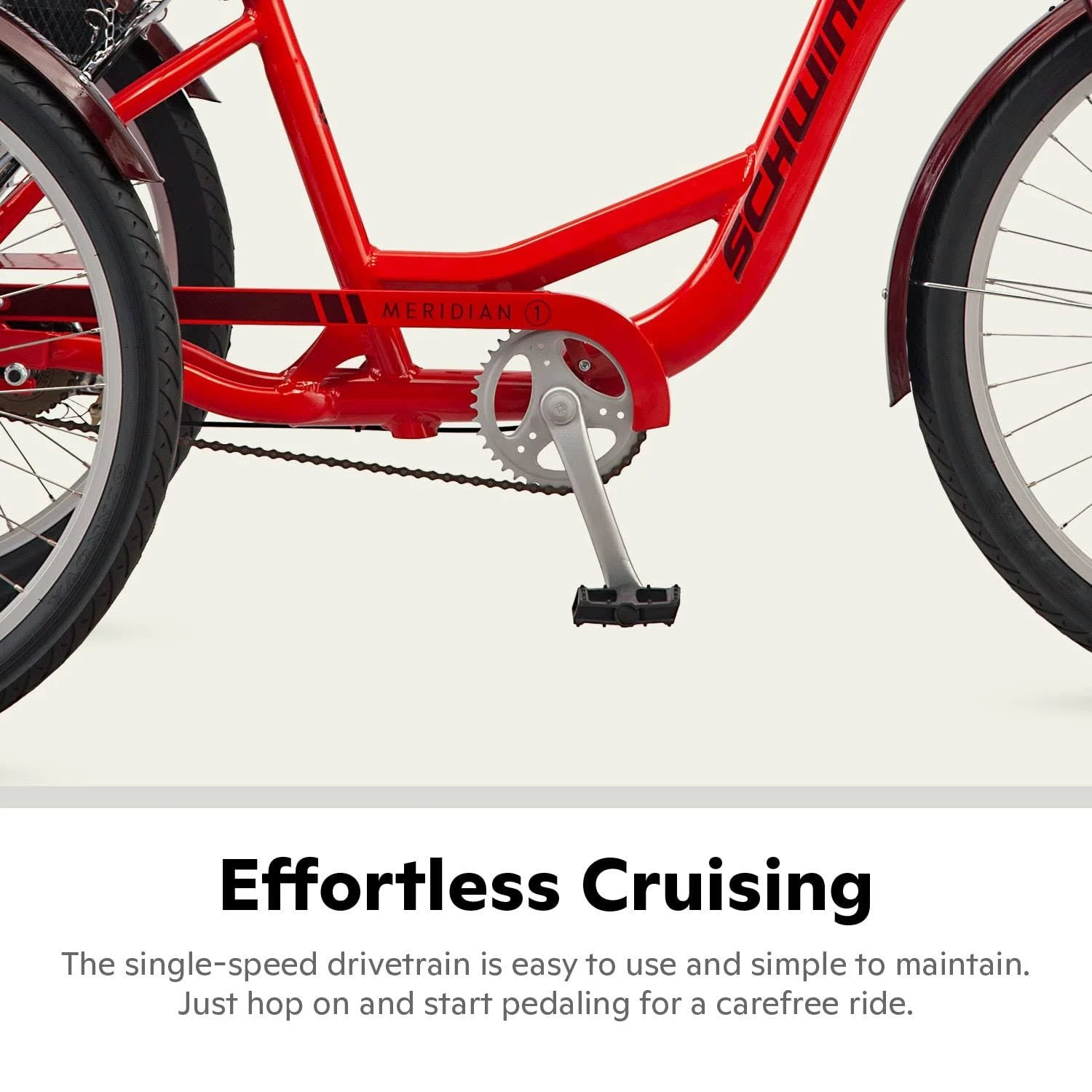 2025 Schwinn Meridian Deluxe Driewieler voor Volwassenen, 26 Inch Cruiser Fiets, Aluminium Lage Frame met Gemakkelijke Stap, Verstelbare Handvaten, Groot