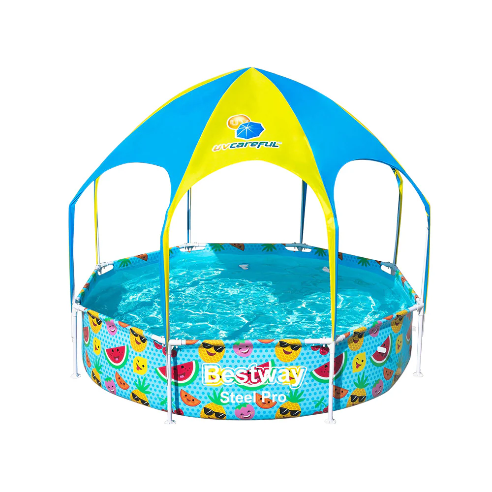 UPF 40+ Kids Pool Canopy 244x51cm Steel Frame Bestway