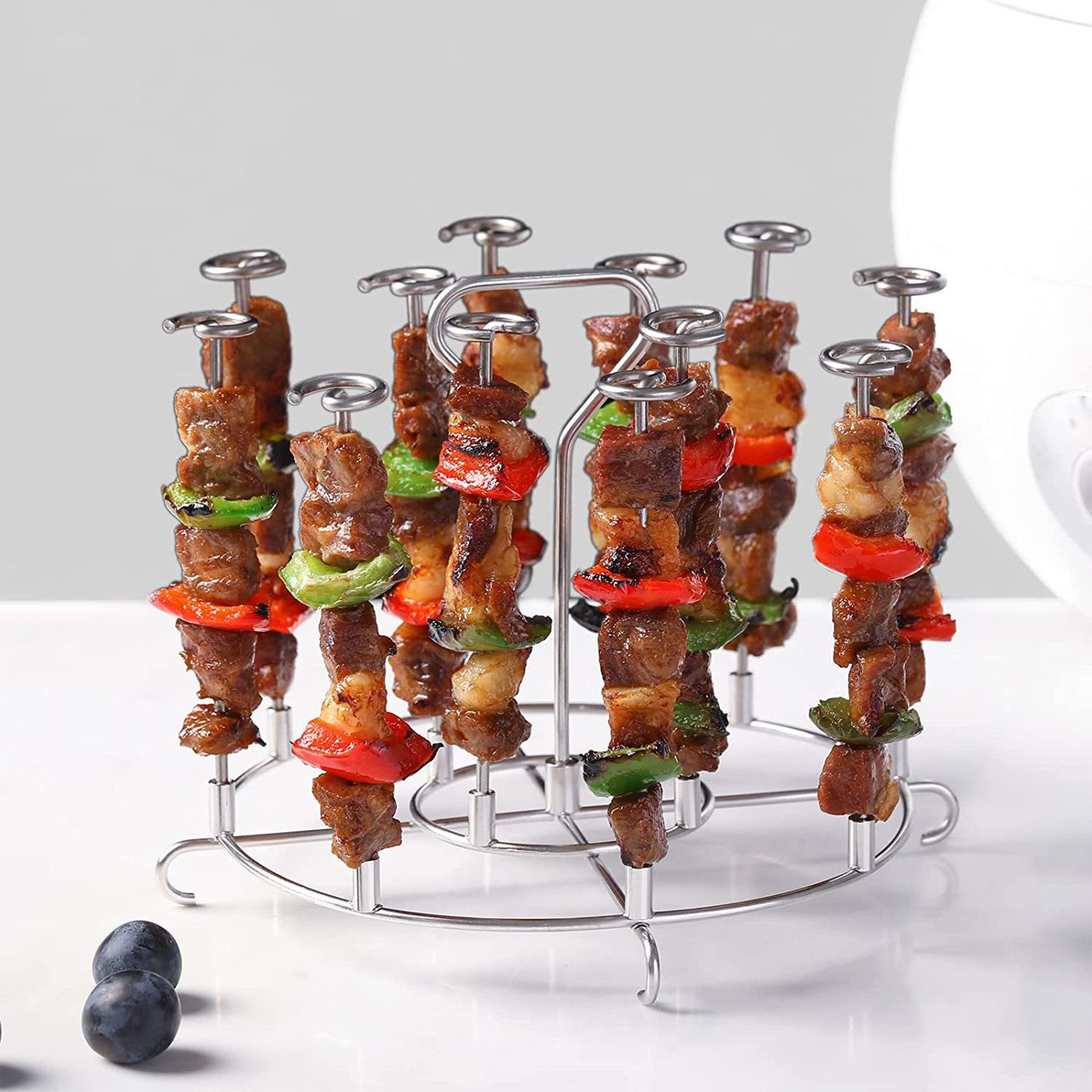 Airfryer-Grillrost Edelstahl Spießständer für Heißluftfritteuse, für 8-Quart-Ninja-Foodi