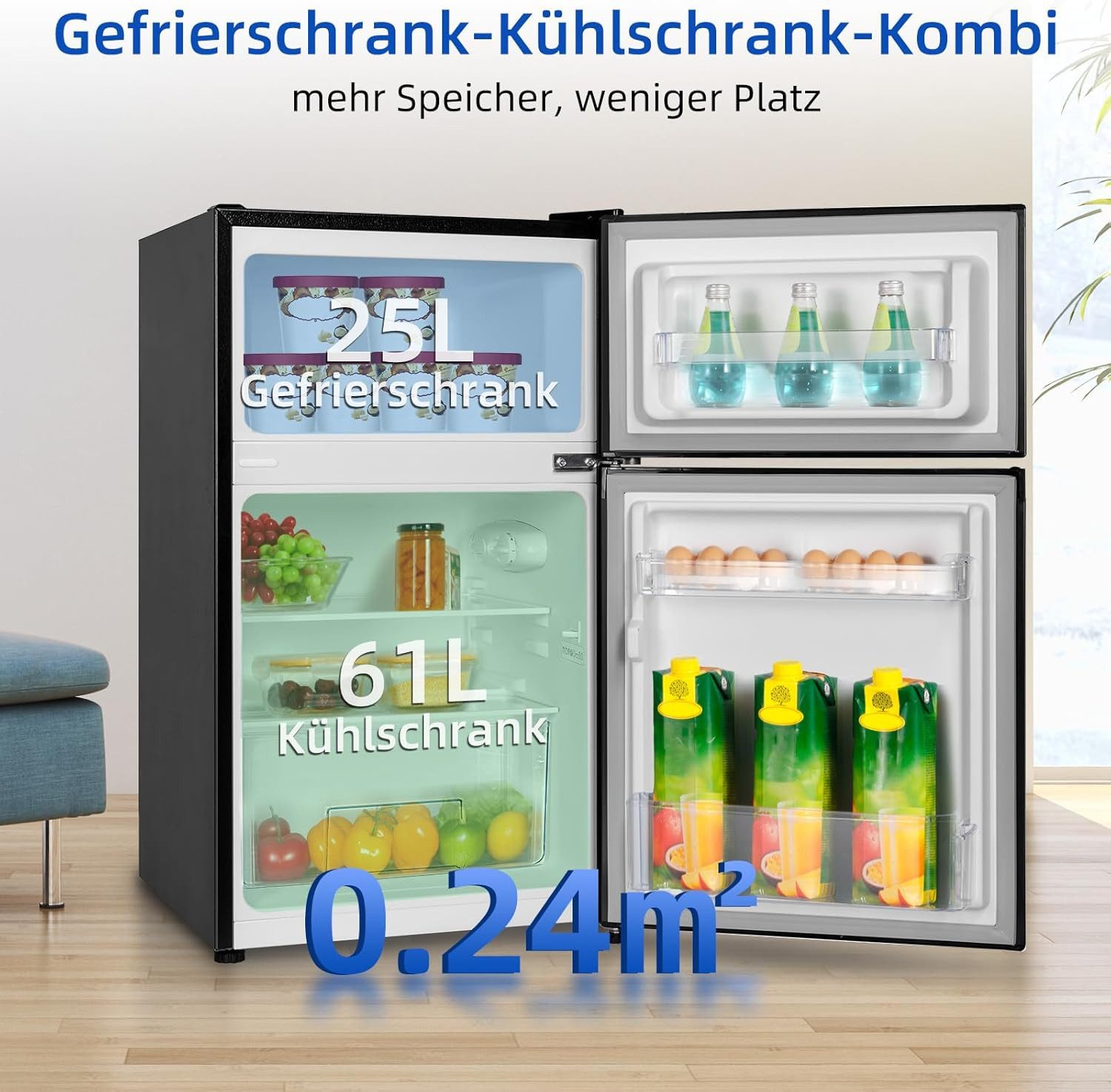 Kühl-/Gefrierkombination Table Top Kühlschrank