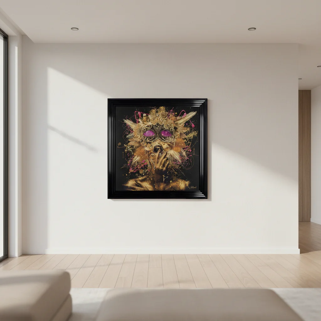 Golden Dream Framed Wall Art by Sylvain Binet �C Hand Embellished | Made in the UK