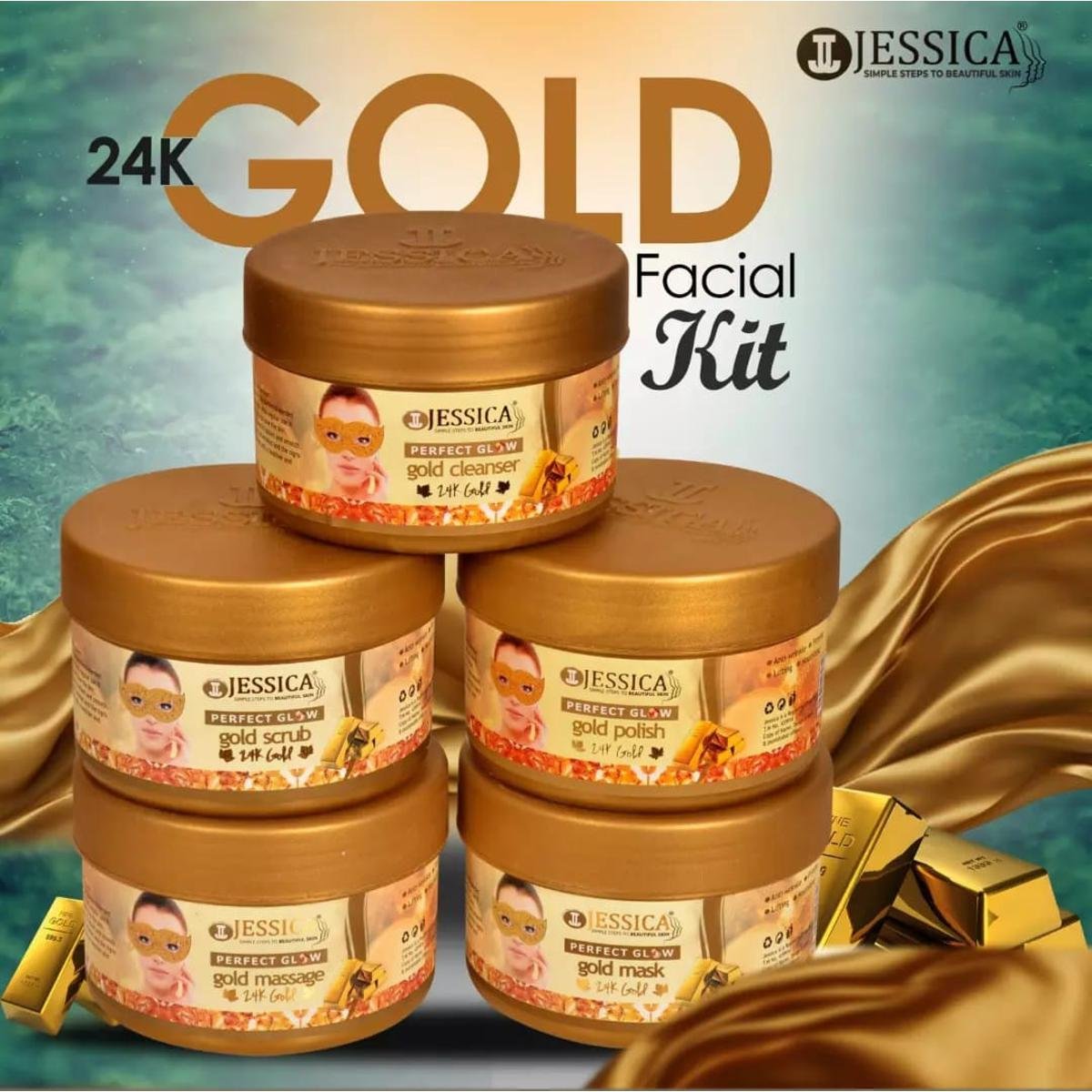 Jessica 24K Gold Facial Kit �?Complete Skincare Solution for Radiant Glow