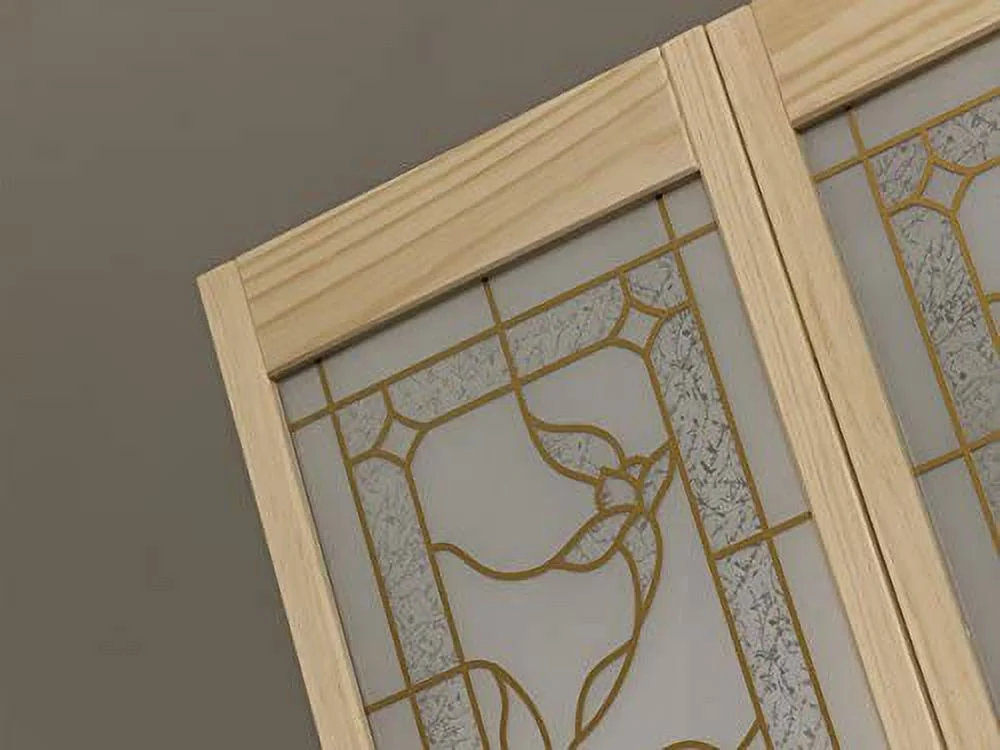 LTL Home Products Pinecroft Tuscany Decorative Glass/Raised Panel Interior Bifold Solid Pine Wood Door, 24