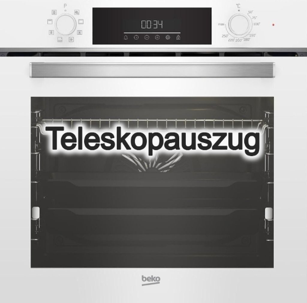 Backofen Teleskopauszug SteamShine® weiß BBIM14300WMS