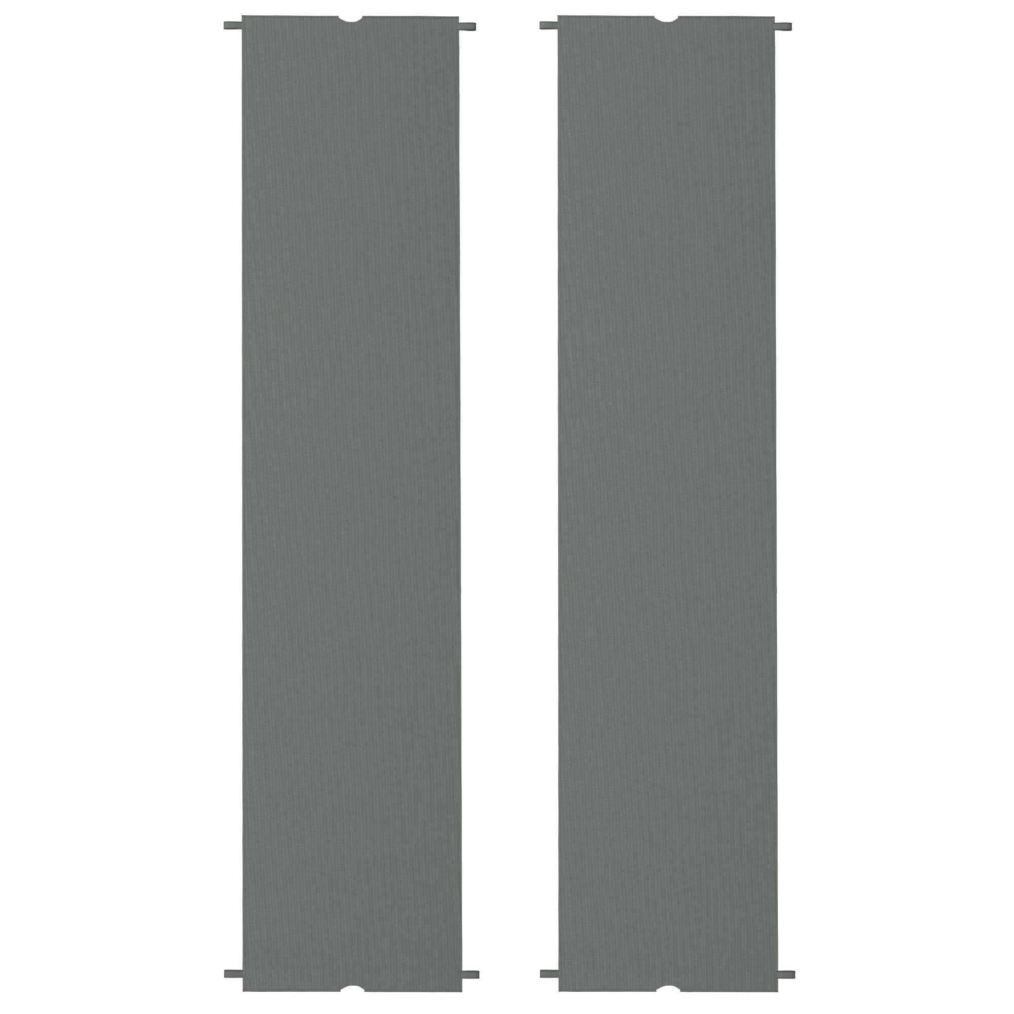 Outsunny Set mit 2 ausziehbaren Pergola-Ersatzdächern 4,9 x 1,2 m für 3 x 3 m Pergola, Polyester UV-Schutz dunkelgrau