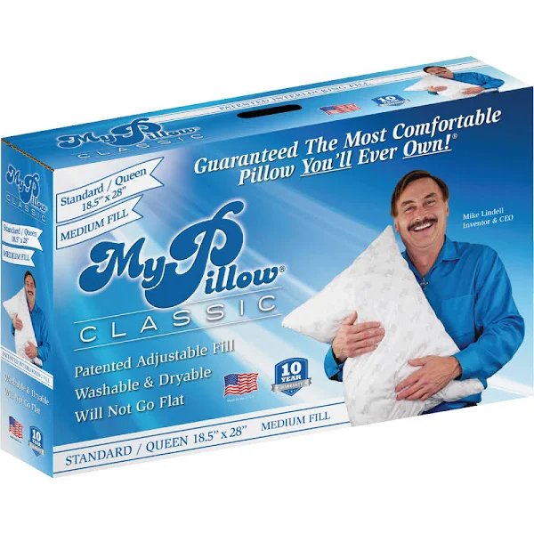 MyPillow Classic Medium Standard/Queen Pillow   White